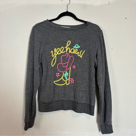 Wildfox Yee Haw Baggy Beach Jumper Sweatshirt - Picture 1 of 9
